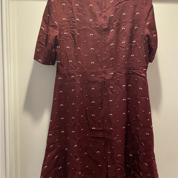 Hobbs Dress US Size 10 Maroon Pattern Great Condition Zip Up - Picture 6 of 9